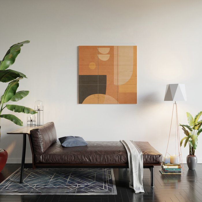 Abstract Art / Shapes Wood Wall Art Gallery Image 2