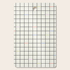Minimalist Black and Off-White Grid with Color Accents Cutting Board Gallery Image 1