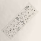 Howdy. Black and White Good Luck Charms Yoga Mat Gallery Image 1