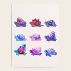 Jewel turtle - pastel Poster Gallery Image 4