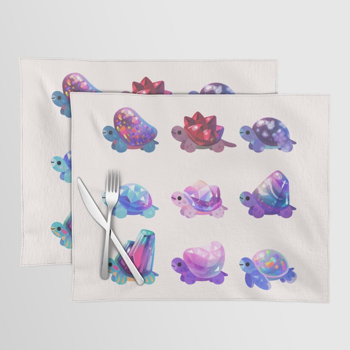 Jewel turtle - pastel Placemat Gallery Image 1