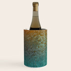 Teal and Copper Rust in Vintage Aesthetic Grunge Wine Chiller Gallery Image 1