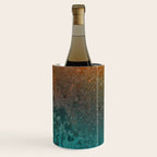 Teal and Copper Rust in Vintage Aesthetic Grunge Wine Chiller Gallery Image 2