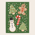 Sweet Christmas Cookies on Green Poster Gallery Image 4