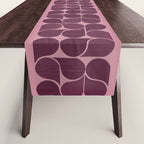 Elegant Burgundy Teardrop Pattern on Mauve Table Runner Gallery Image 1