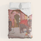 Hiroshi Yoshida, Ajmer Gate, Jaipur, India - Vintage Japanese Woodblock Print Art Comforter Gallery Image 6