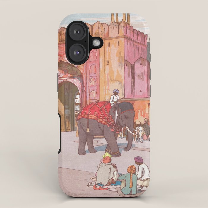 Hiroshi Yoshida, Ajmer Gate, Jaipur, India - Vintage Japanese Woodblock Print Art iPhone Case Gallery Image 1