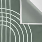 Geometric Lines in Forest Green Wall Tapestry Gallery Image 3
