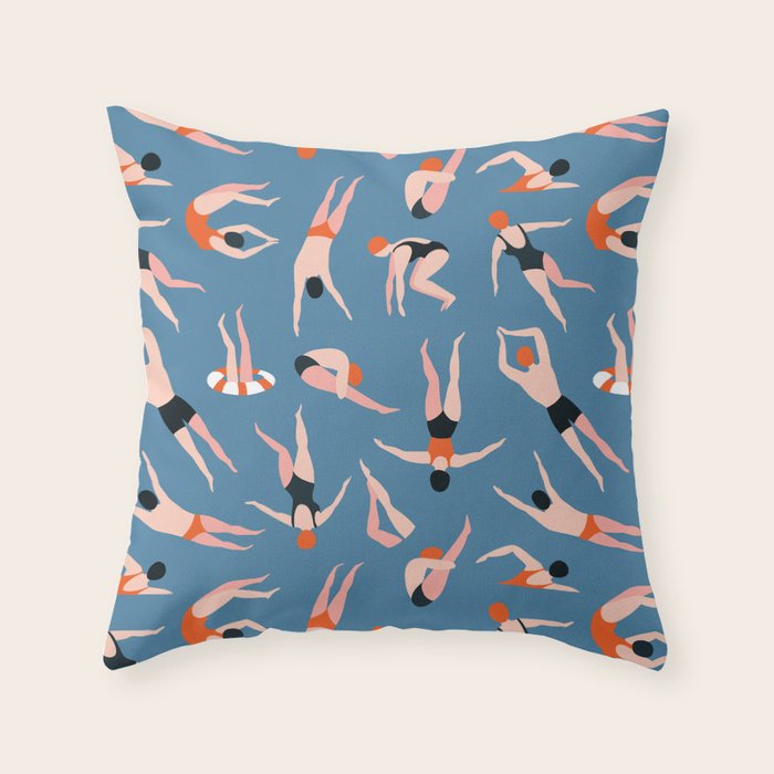 Swimming pool Throw Pillow Gallery Image 6
