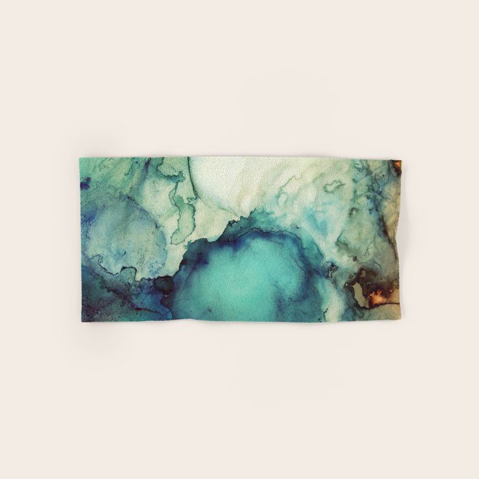 Teal Abstract Bath Towel Gallery Image 1