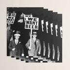 We Want Beer, Black and White, Vintage Prohibition Art Wrapping Paper Gallery Image 3