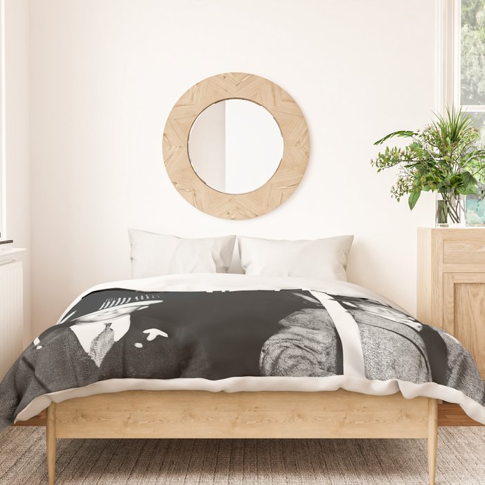 We Want Beer, Black and White, Vintage Prohibition Art Duvet Cover Gallery Image 3