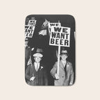 We Want Beer, Black and White, Vintage Prohibition Art Bath Mat Gallery Image 1