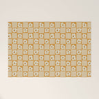 Vintage floral checkered box pattern  Welcome Mat Gallery Image 1