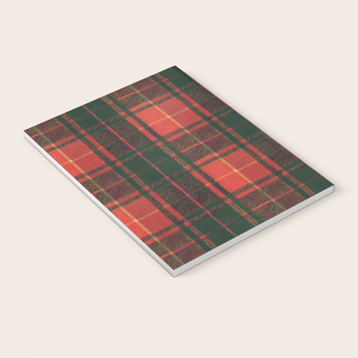 Classic Red Tartan Pattern Notebook Gallery Image 3
