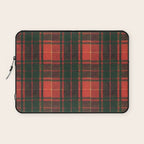 Classic Red Tartan Pattern Laptop Sleeve Gallery Image 1