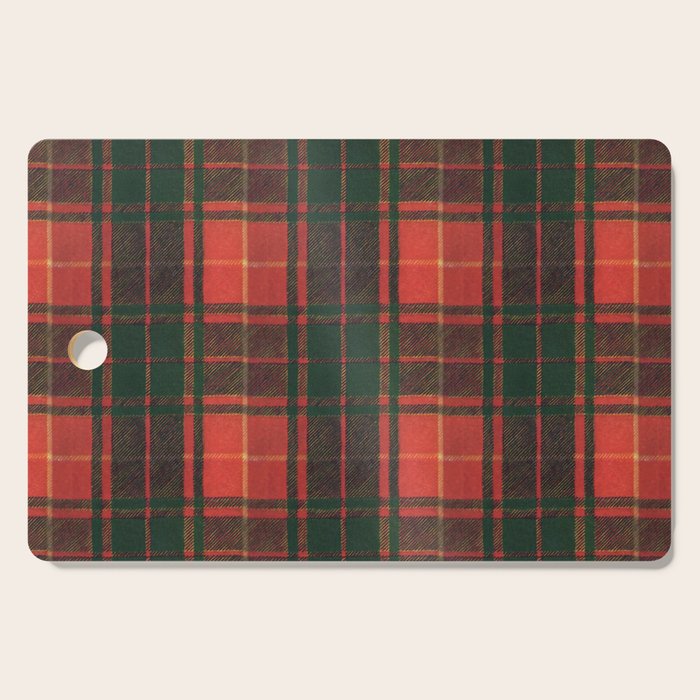 Classic Red Tartan Pattern Cutting Board Gallery Image 1