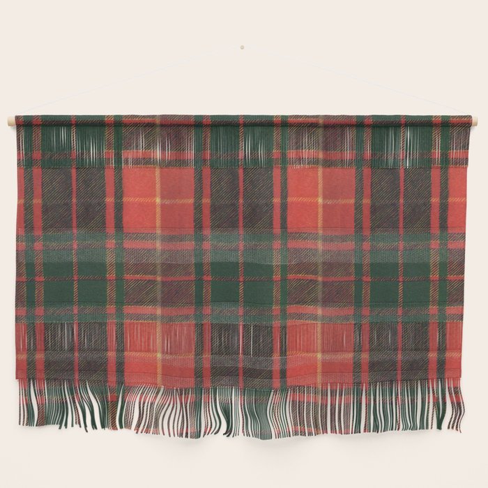 Classic Red Tartan Pattern Wall Hanging Gallery Image 1