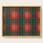 Classic Red Tartan Pattern Serving Tray Gallery Image 1