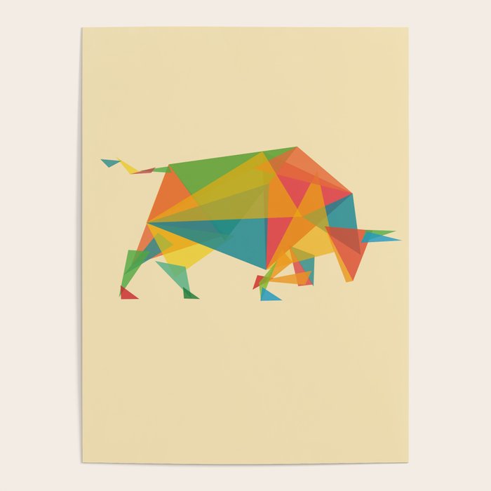 Fractal Geometric Bull Poster Gallery Image 4
