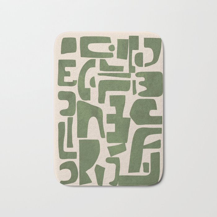 Organic Contemporary Modern Shapes 03 Bath Mat Gallery Image 1