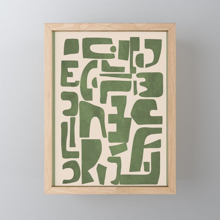 Organic Contemporary Modern Shapes 03 Mini Art Print Gallery Image 1