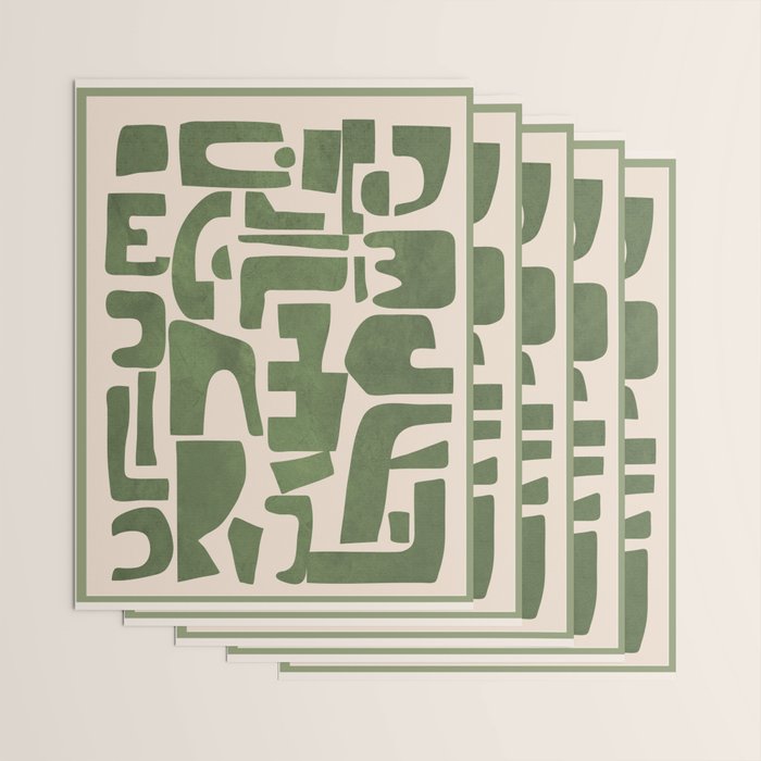 Organic Contemporary Modern Shapes 03 Wrapping Paper Gallery Image 3