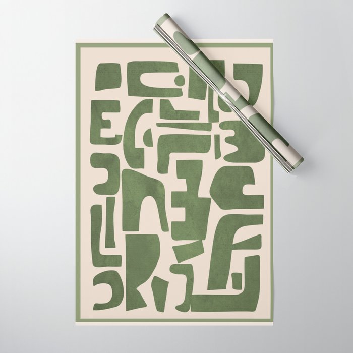 Organic Contemporary Modern Shapes 03 Wrapping Paper Gallery Image 1