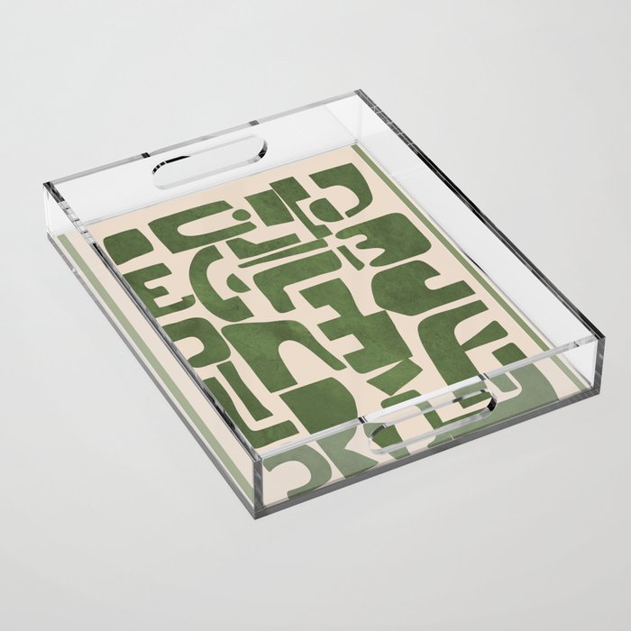 Organic Contemporary Modern Shapes 03 Acrylic Tray Gallery Image 1