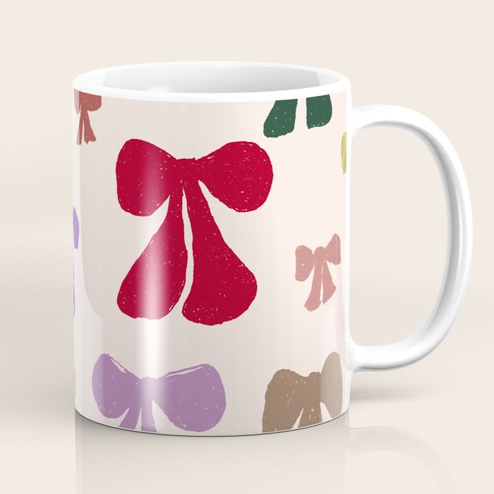 Bow Pattern in Multicolor Coffee Mug Gallery Image 1