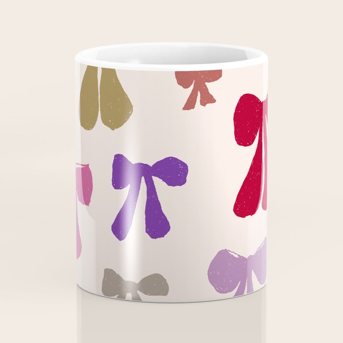 Bow Pattern in Multicolor Coffee Mug Gallery Image 4