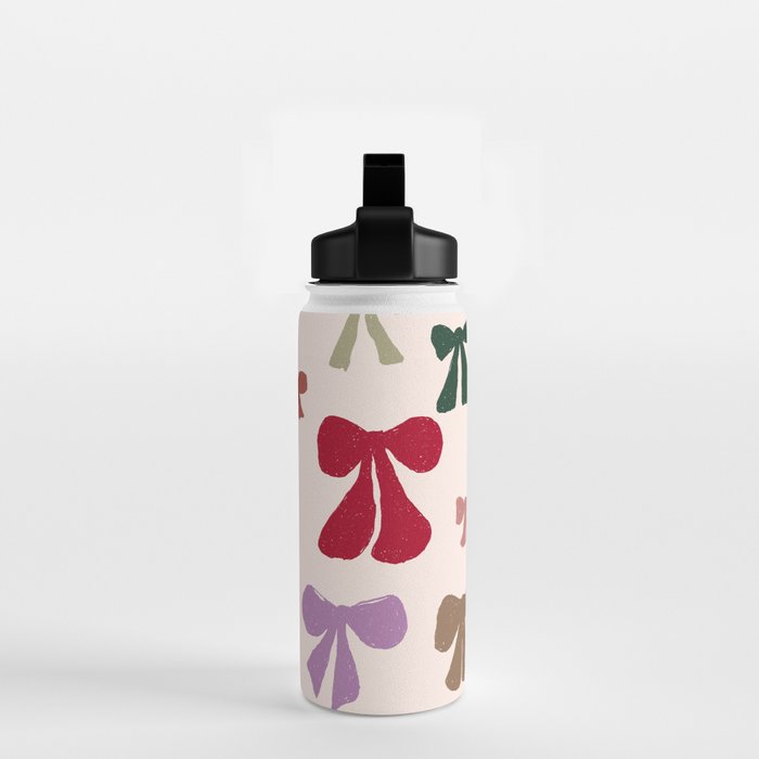 Bow Pattern in Multicolor Water Bottle Gallery Image 2