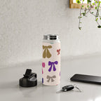 Bow Pattern in Multicolor Water Bottle Gallery Image 4