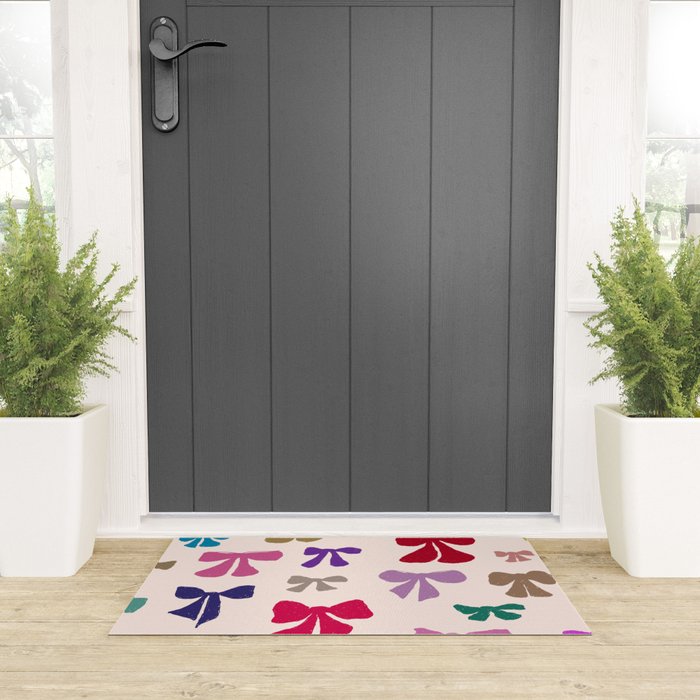 Bow Pattern in Multicolor Welcome Mat Gallery Image 3