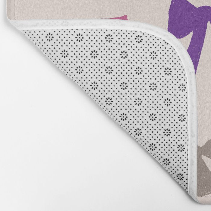 Bow Pattern in Multicolor Bath Mat Gallery Image 2