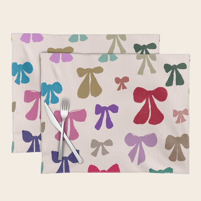 Bow Pattern in Multicolor Placemat Gallery Image 1