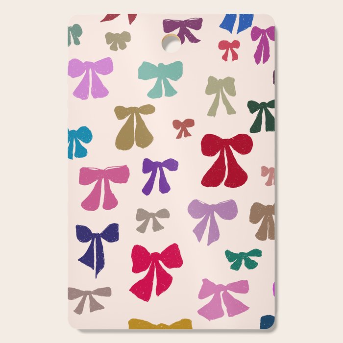 Bow Pattern in Multicolor Cutting Board Gallery Image 1