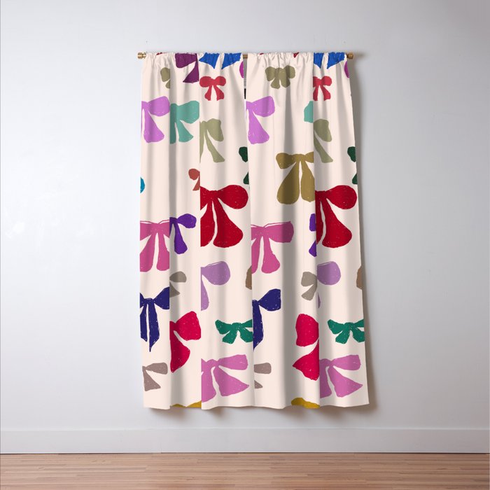 Bow Pattern in Multicolor Window Curtain Gallery Image 3