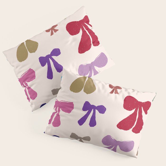Bow Pattern in Multicolor Pillow Sham Gallery Image 1