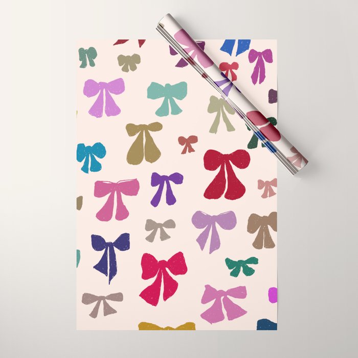 Bow Pattern in Multicolor Wrapping Paper Gallery Image 1