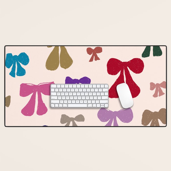Bow Pattern in Multicolor Desk Mat Gallery Image 1