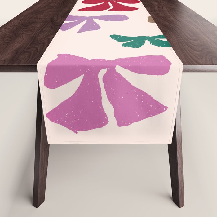 Bow Pattern in Multicolor Table Runner Gallery Image 1