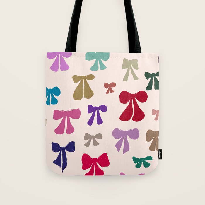 Bow Pattern in Multicolor Tote Bag Gallery Image 1