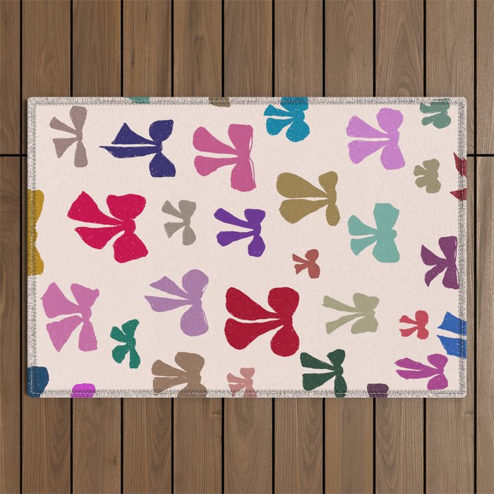 Bow Pattern in Multicolor Outdoor Rug Gallery Image 1