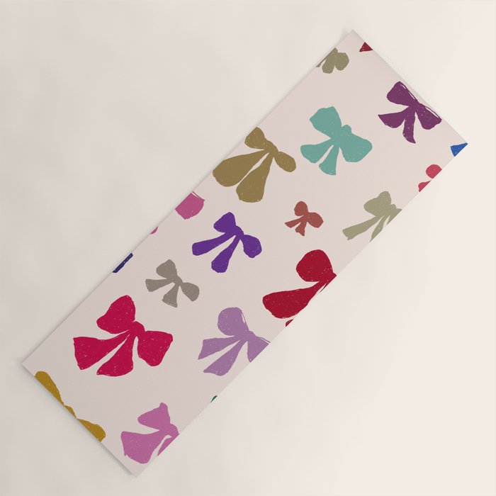 Bow Pattern in Multicolor Yoga Mat Gallery Image 1