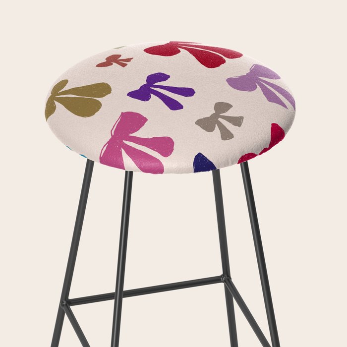 Bow Pattern in Multicolor Stool Gallery Image 2