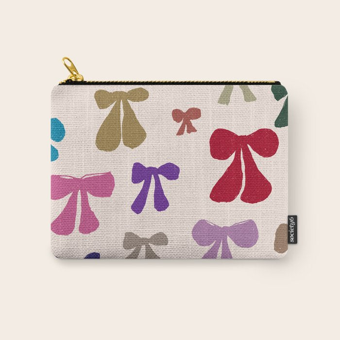 Bow Pattern in Multicolor Carry All Pouch Gallery Image 1
