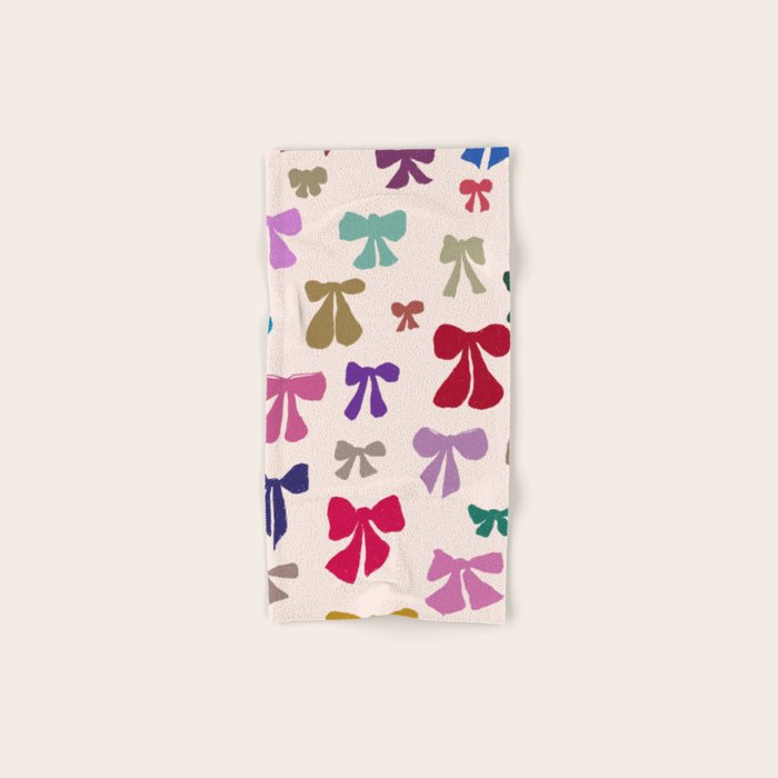 Bow Pattern in Multicolor Bath Towel Gallery Image 1