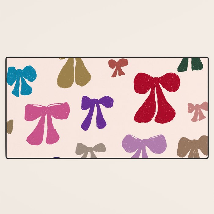 Bow Pattern in Multicolor Desk Mat Gallery Image 3