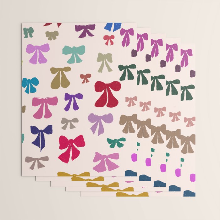 Bow Pattern in Multicolor Wrapping Paper Gallery Image 3